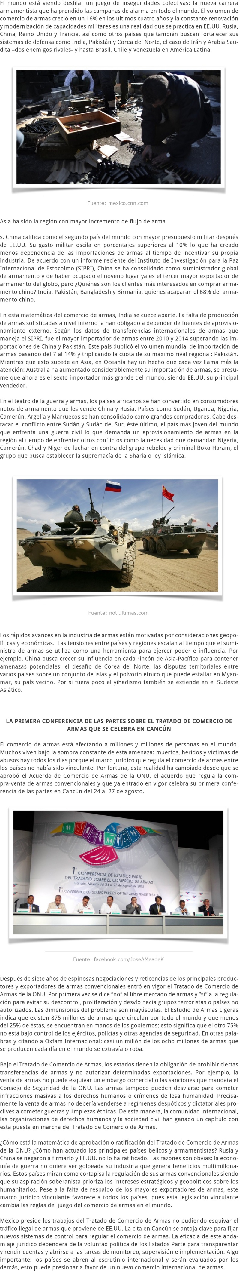 EL COMERCIO MUNDIAL DE ARMAS